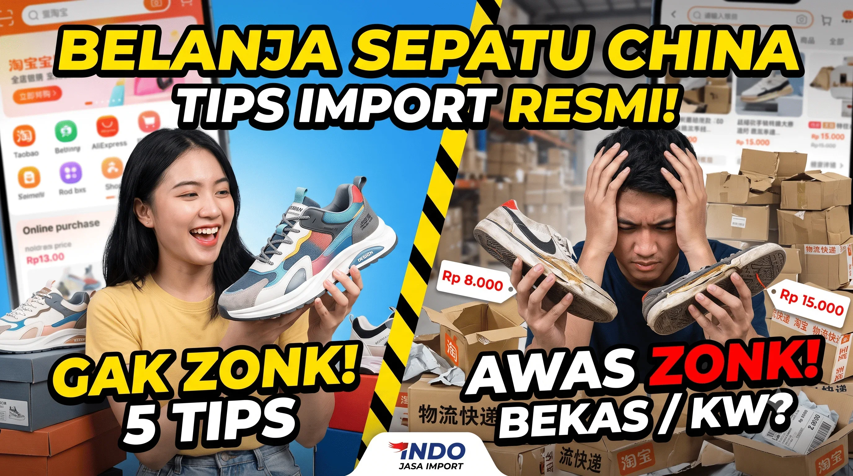 5 Tips Belanja Sepatu Import dari China Biar Gak Zonk